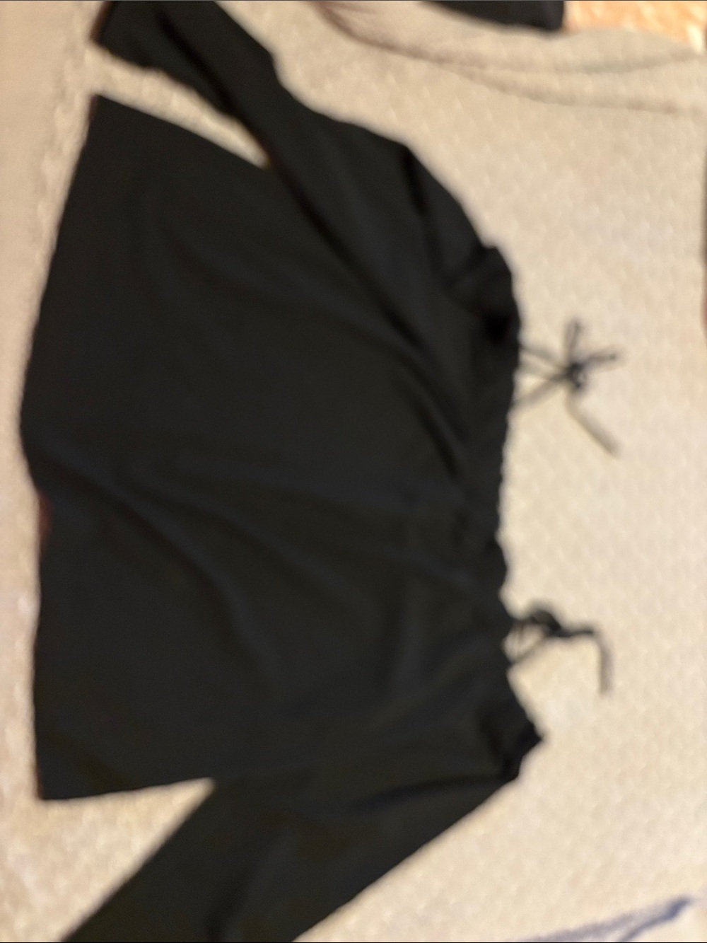Wrangler Black One-Shoulder Tie Crop Top